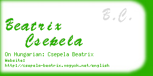 beatrix csepela business card